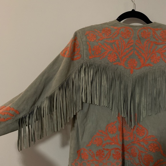 credible suede grey fringe Haeberli jacket ๐ - Picture 3 of 4